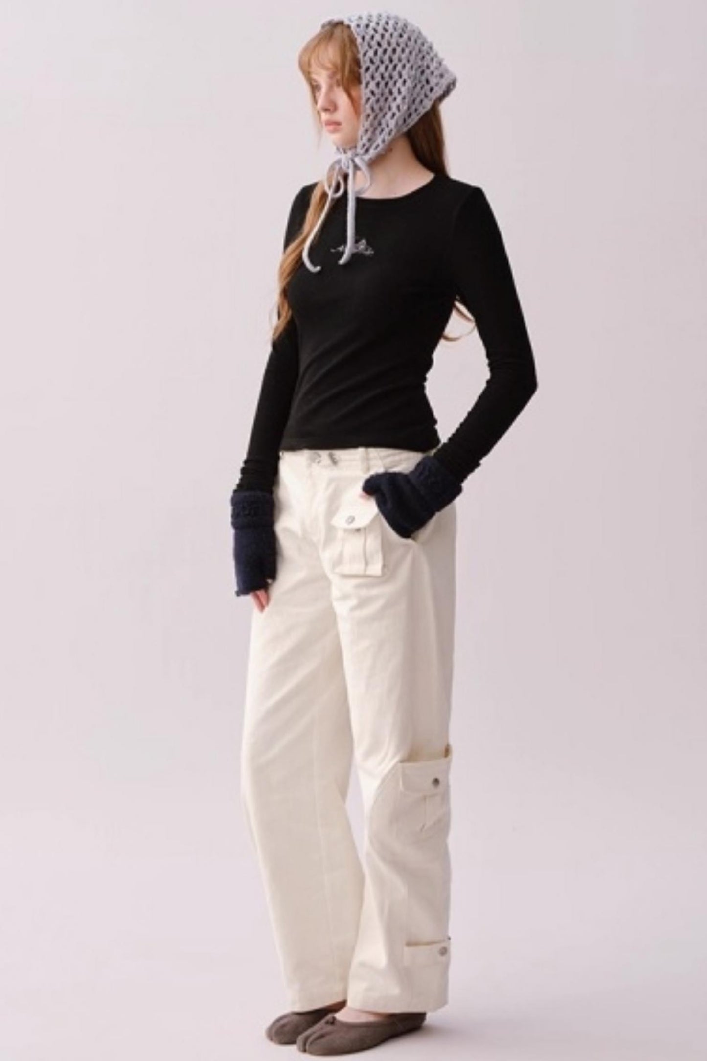 Retro Cotton Wide-Leg Pants