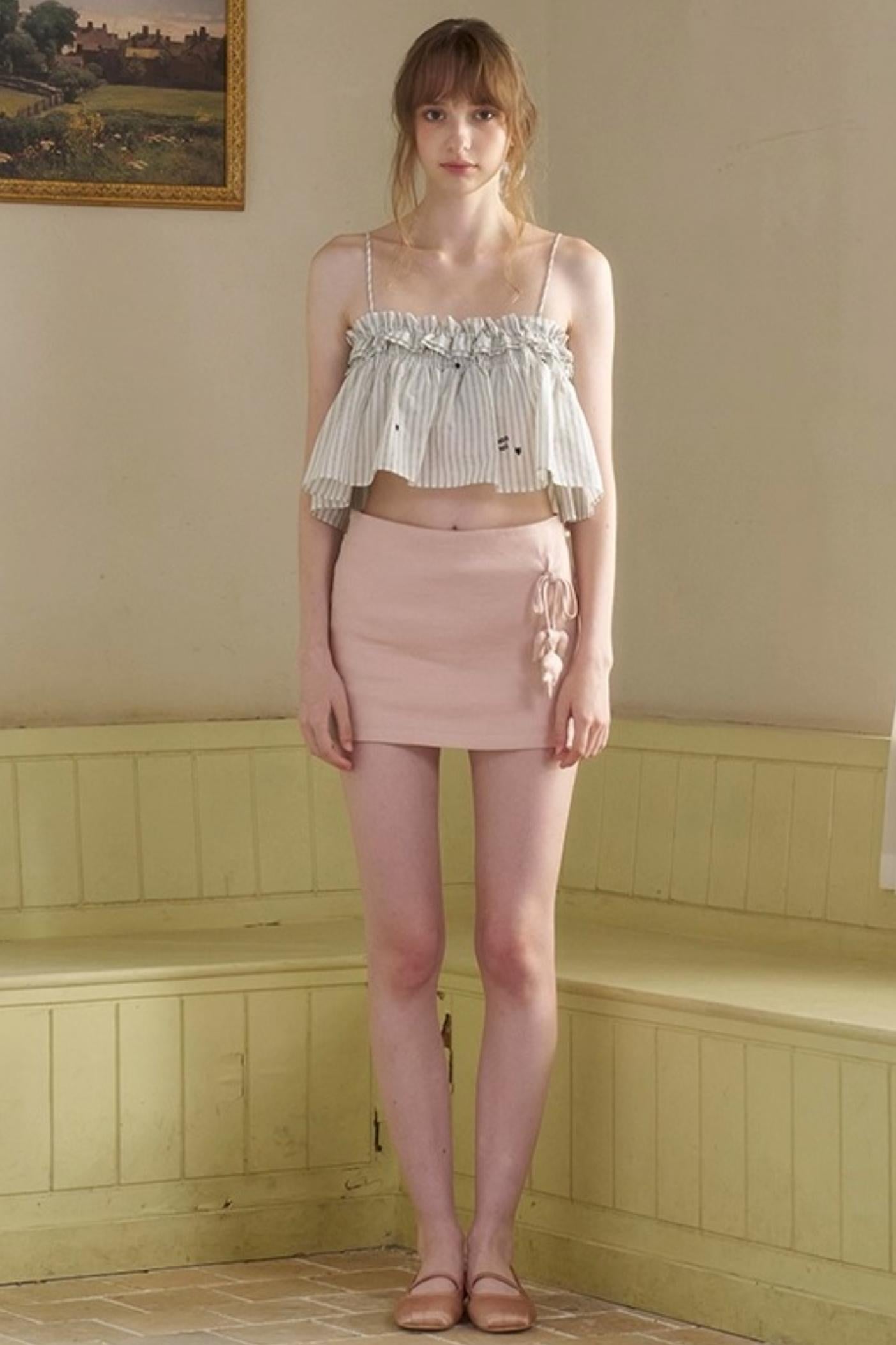 Penny Striped Suspender Pants Set-Up