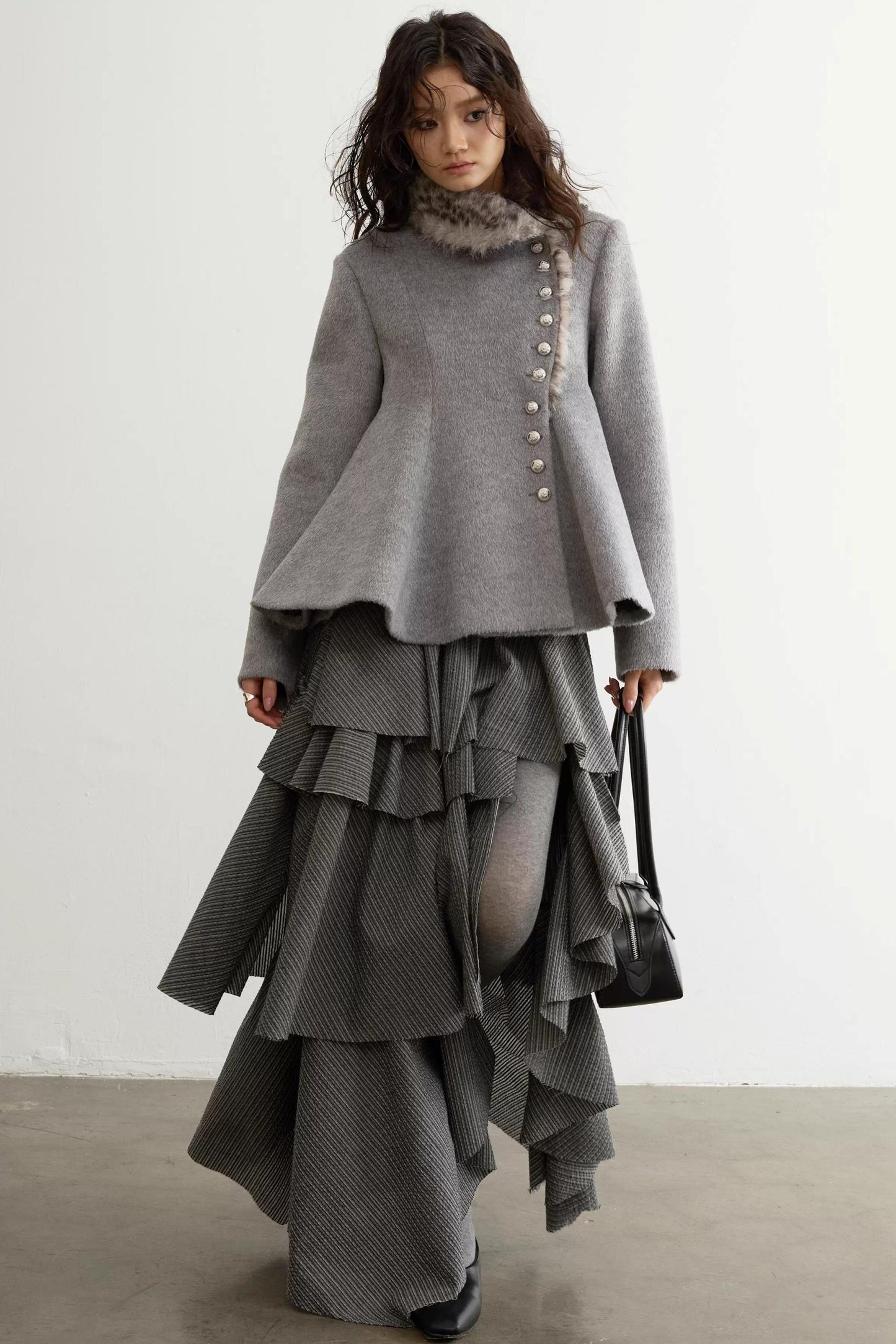 Retro Leopard Print Wool Jacket