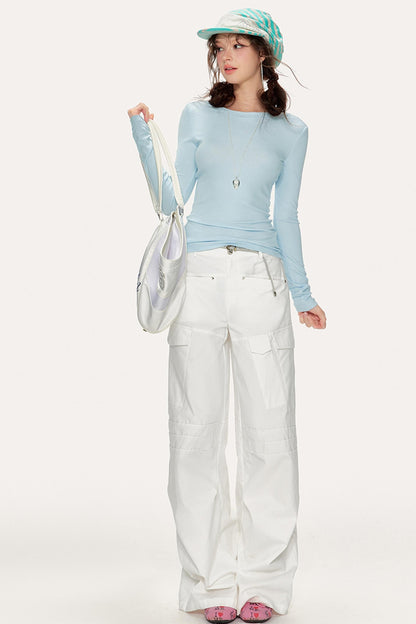 Sweet Spicy Cut-Out Long-Sleeved Shirt