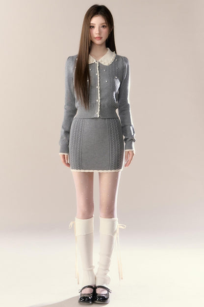 Cherry Blossom Wool Knitted Set-Up