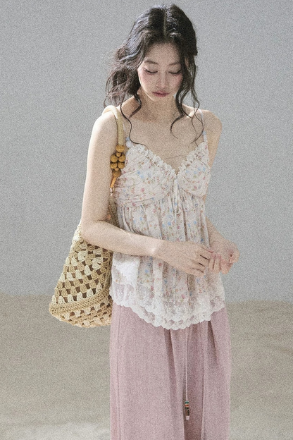 Summer Floral Lace Top