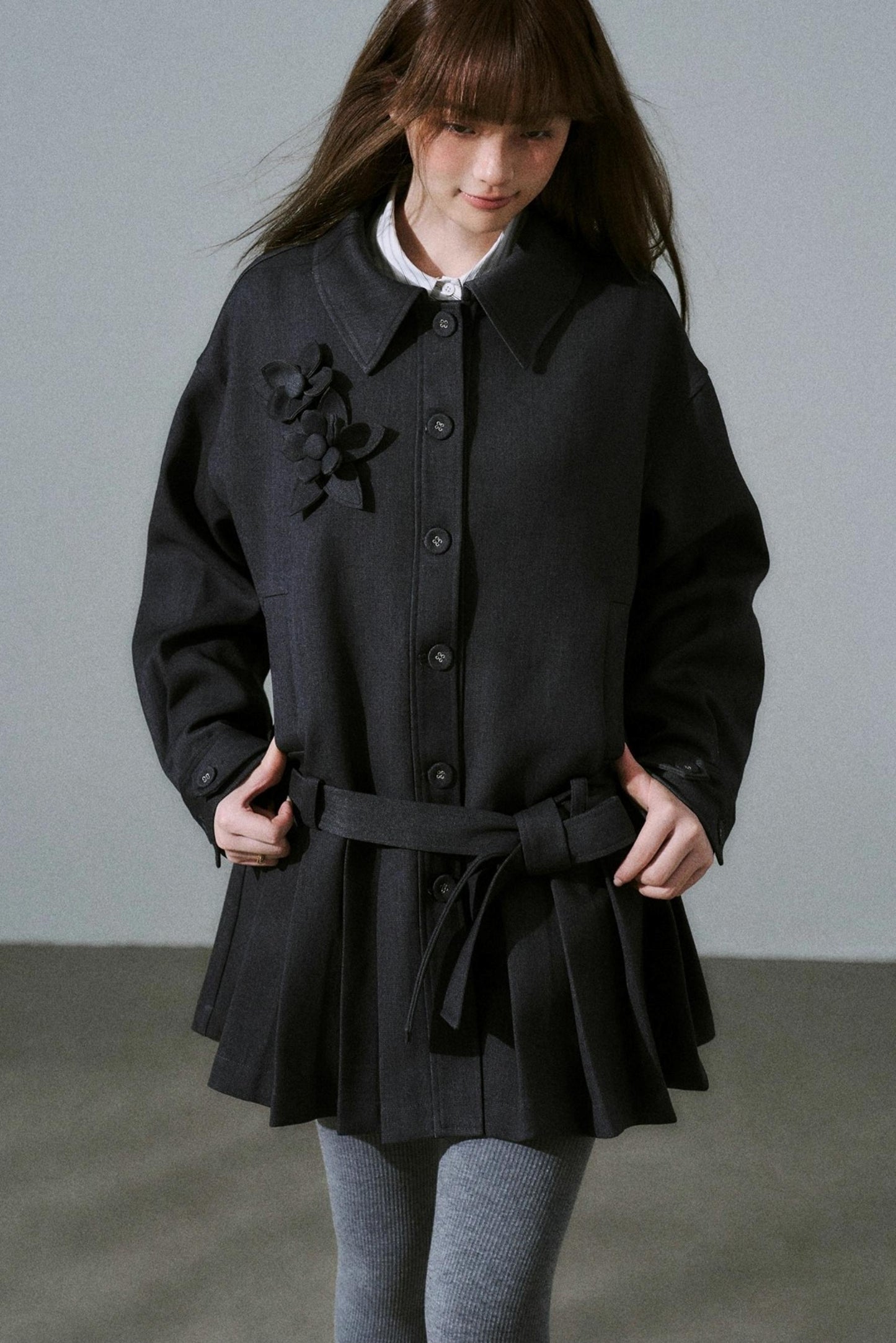 Forest Tencel Wool Trench Coat