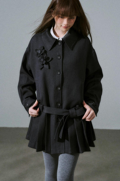 Forest Tencel Wool Trench Coat