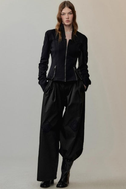 Two-Tone Velvet Suede Sweatshirt