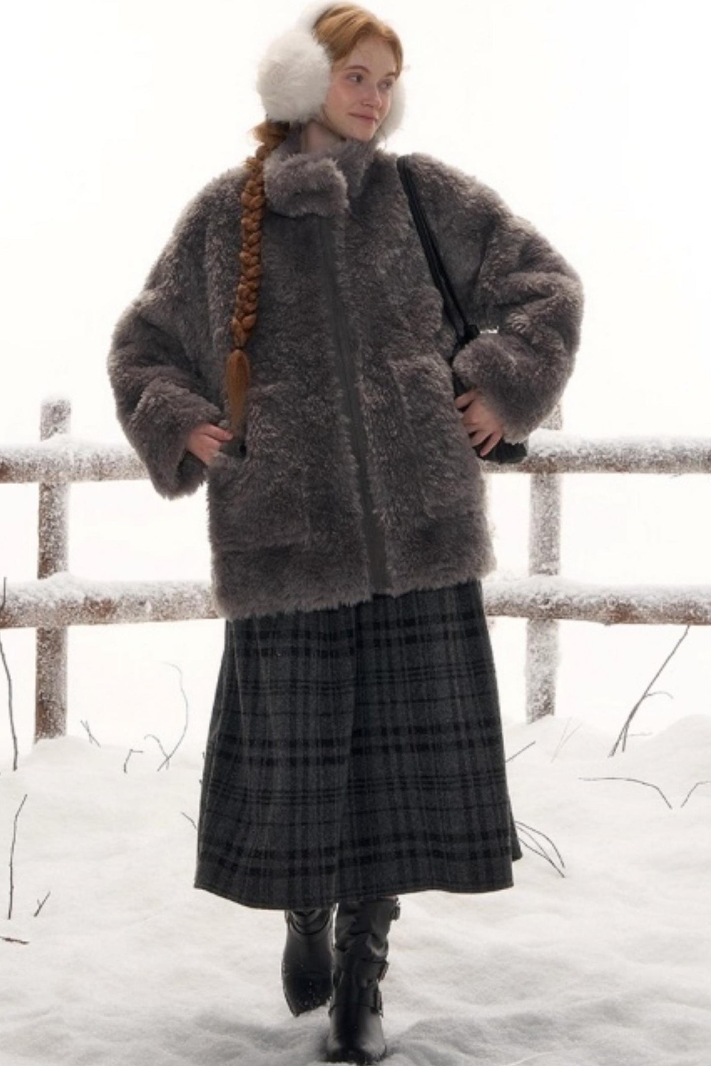 Reversible Suede Stand Collar Jacket