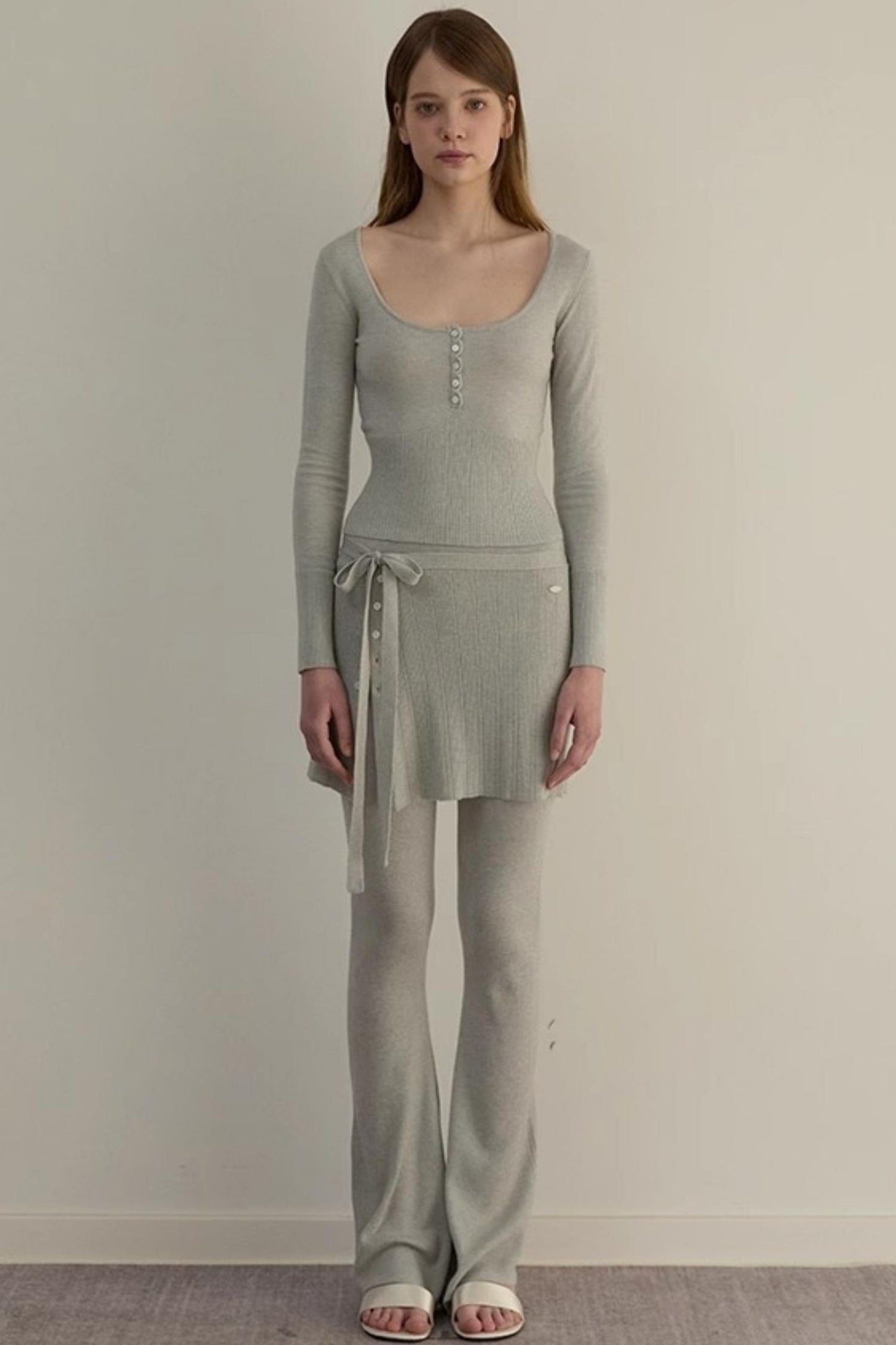 Dreamy Slim Trio Sweater Pants Set-Up