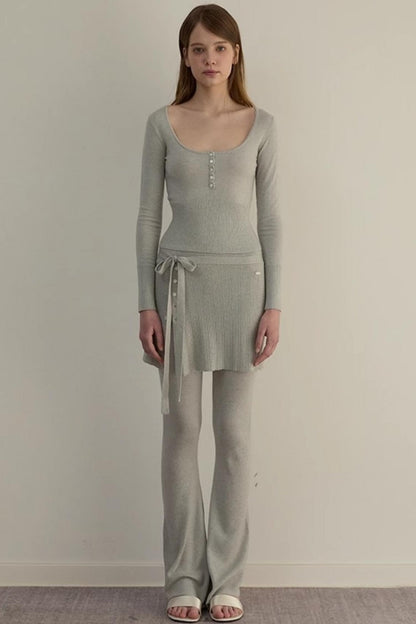 Dreamy Slim Trio Sweater Pants Set-Up