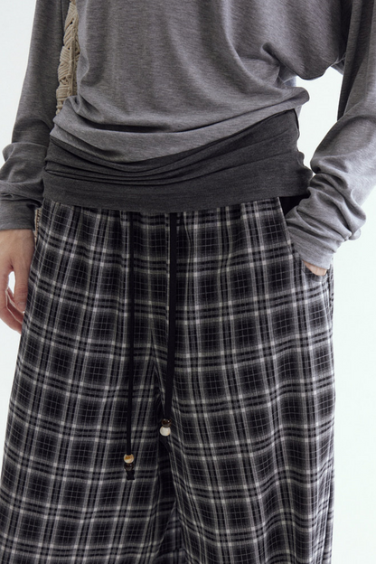 Classic Plaid Patchwork Pants