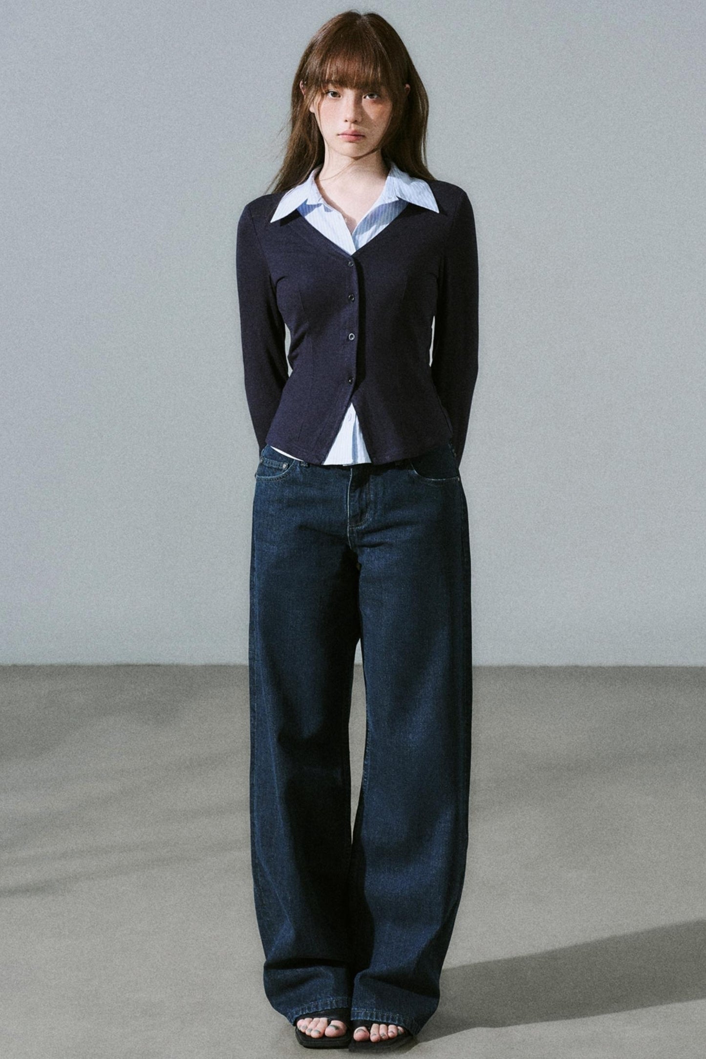 Fake Two Piece Wool Top