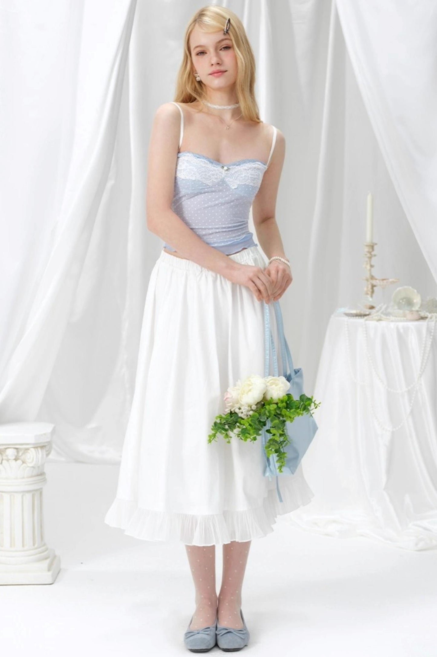 High-Waist A-Line Skirt