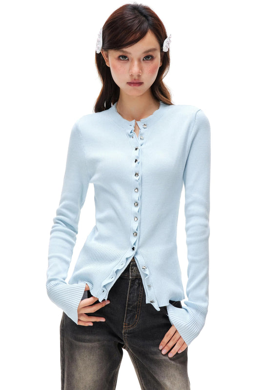 Bright Silver Heart Cardigan