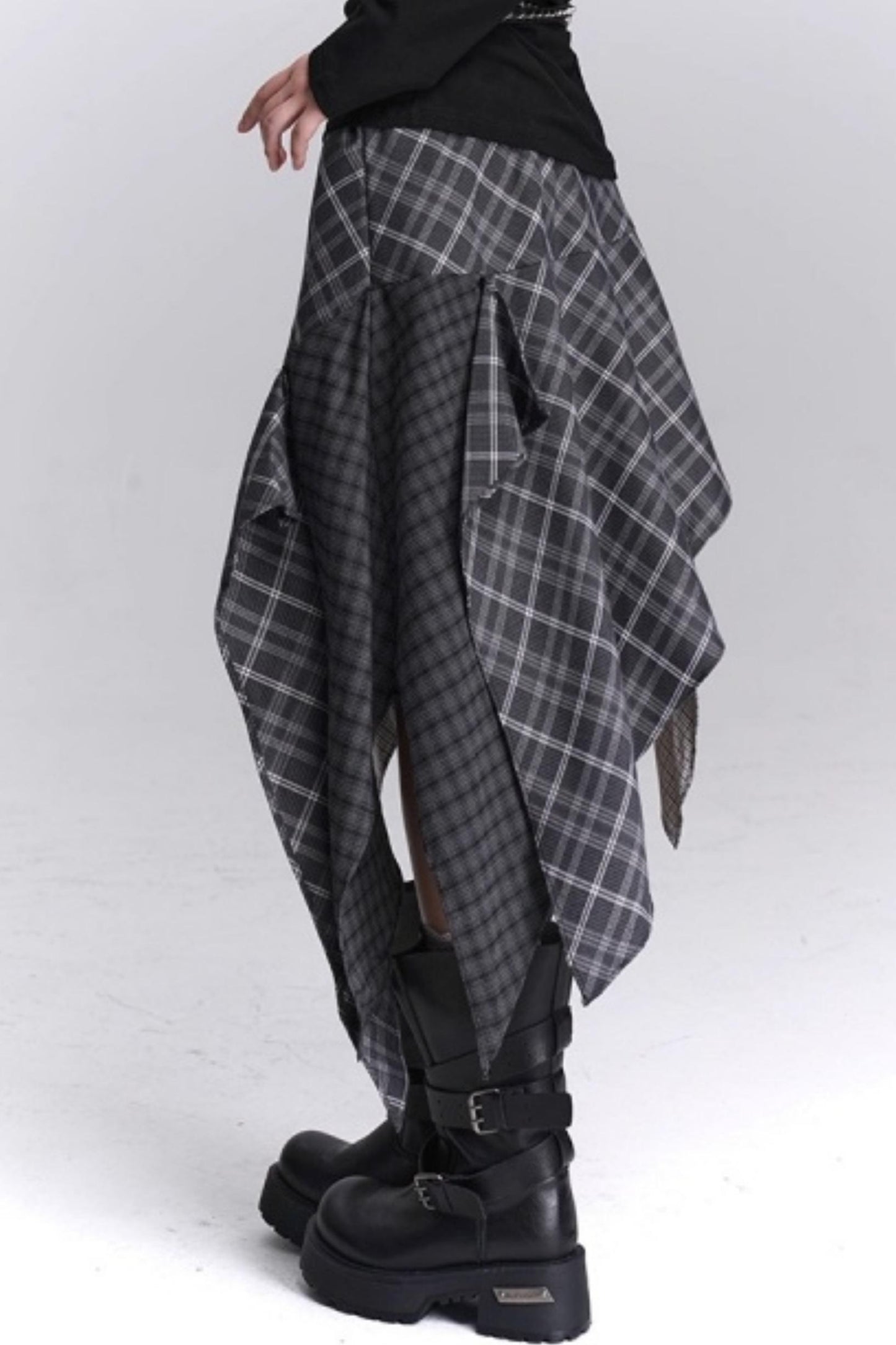 Irregular Plaid Autumn Skirt