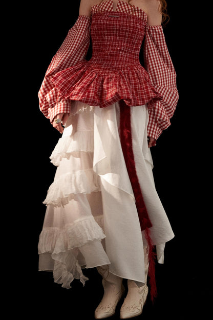 Micro-Sheer Long Skirt