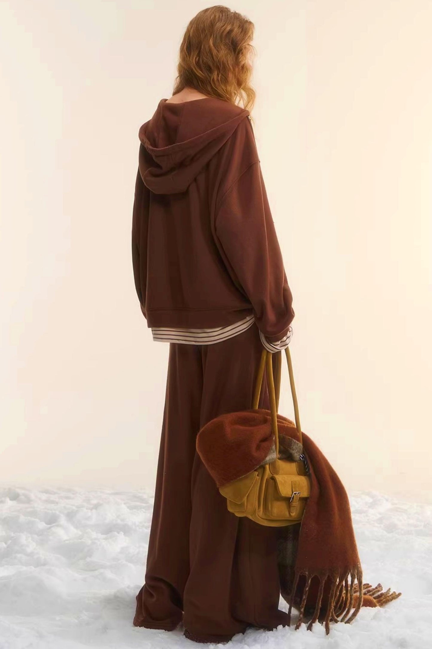 Retro Striped Patchwork Sweatshirt Set-Up