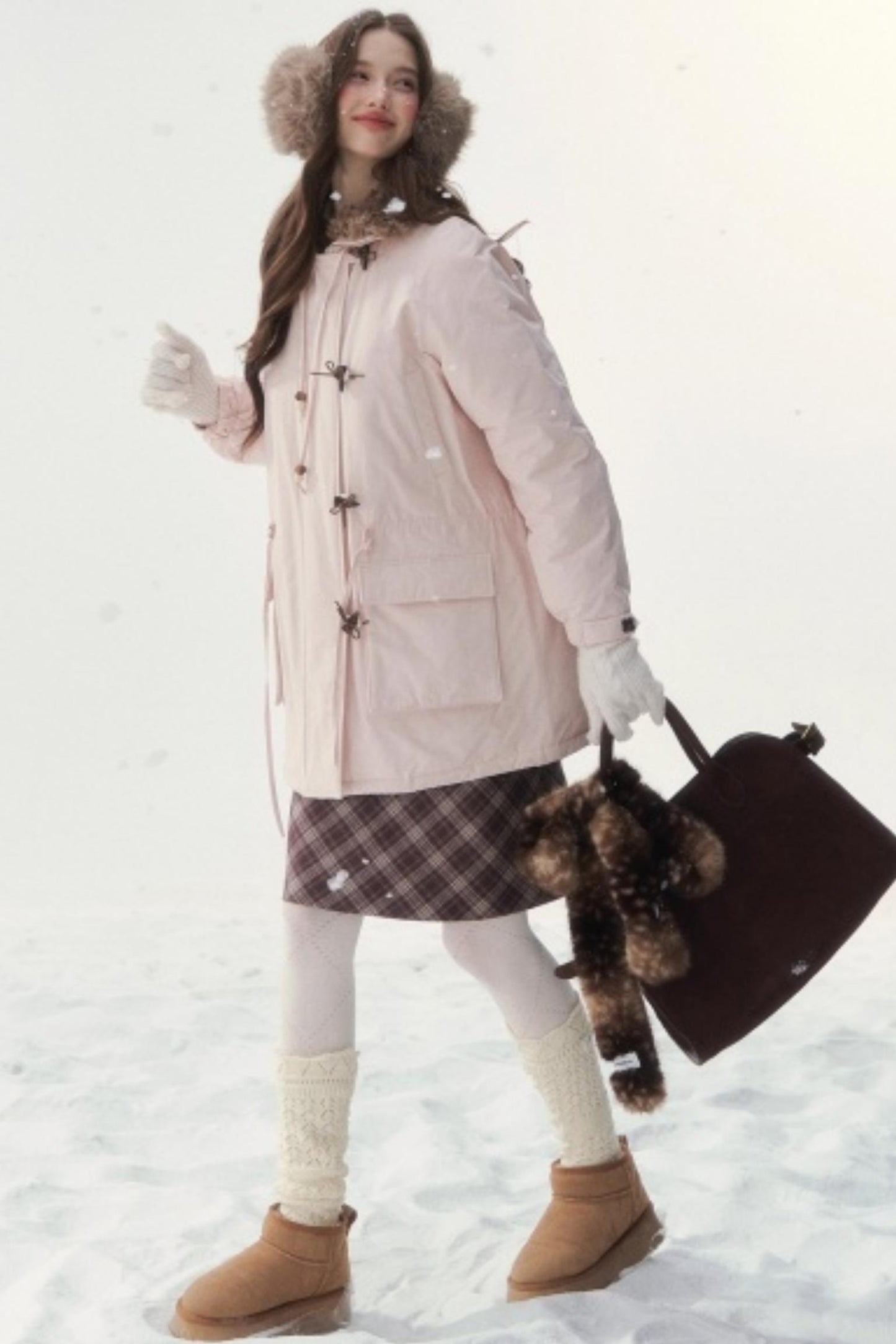 Vintage Plaid Midi Skirt