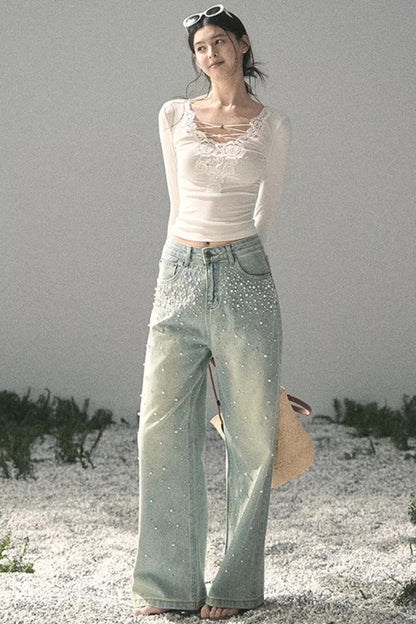 Lace V-Neck Summer Top