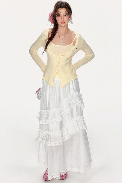 Romantic Lace Maxi Skirt