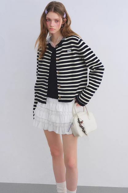 Wool Blend Retro Cardigan