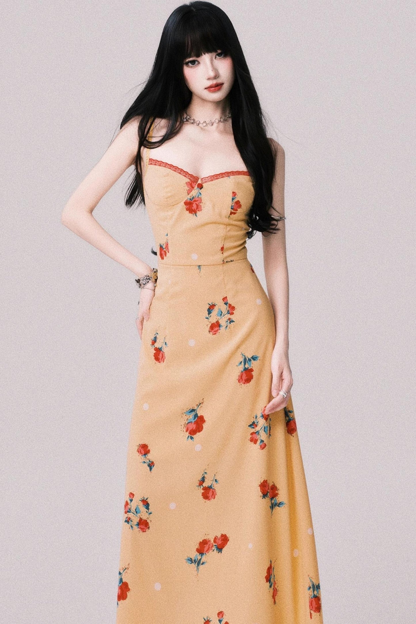 Twilight Floral Halter Dress