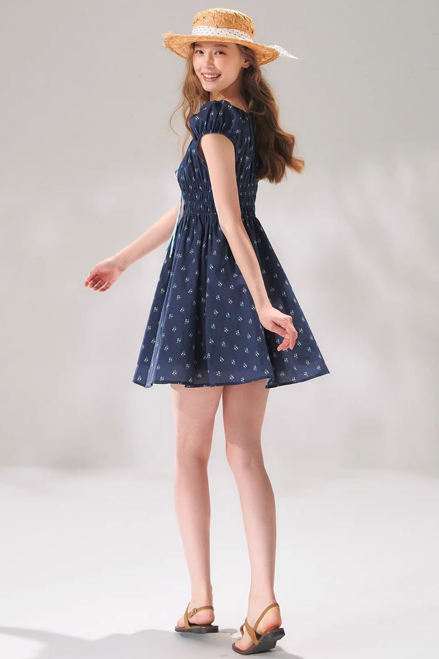 Floral Bow Long Dress