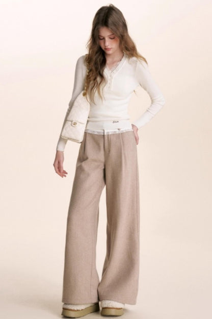 Romantic Lace Wool Cardigan