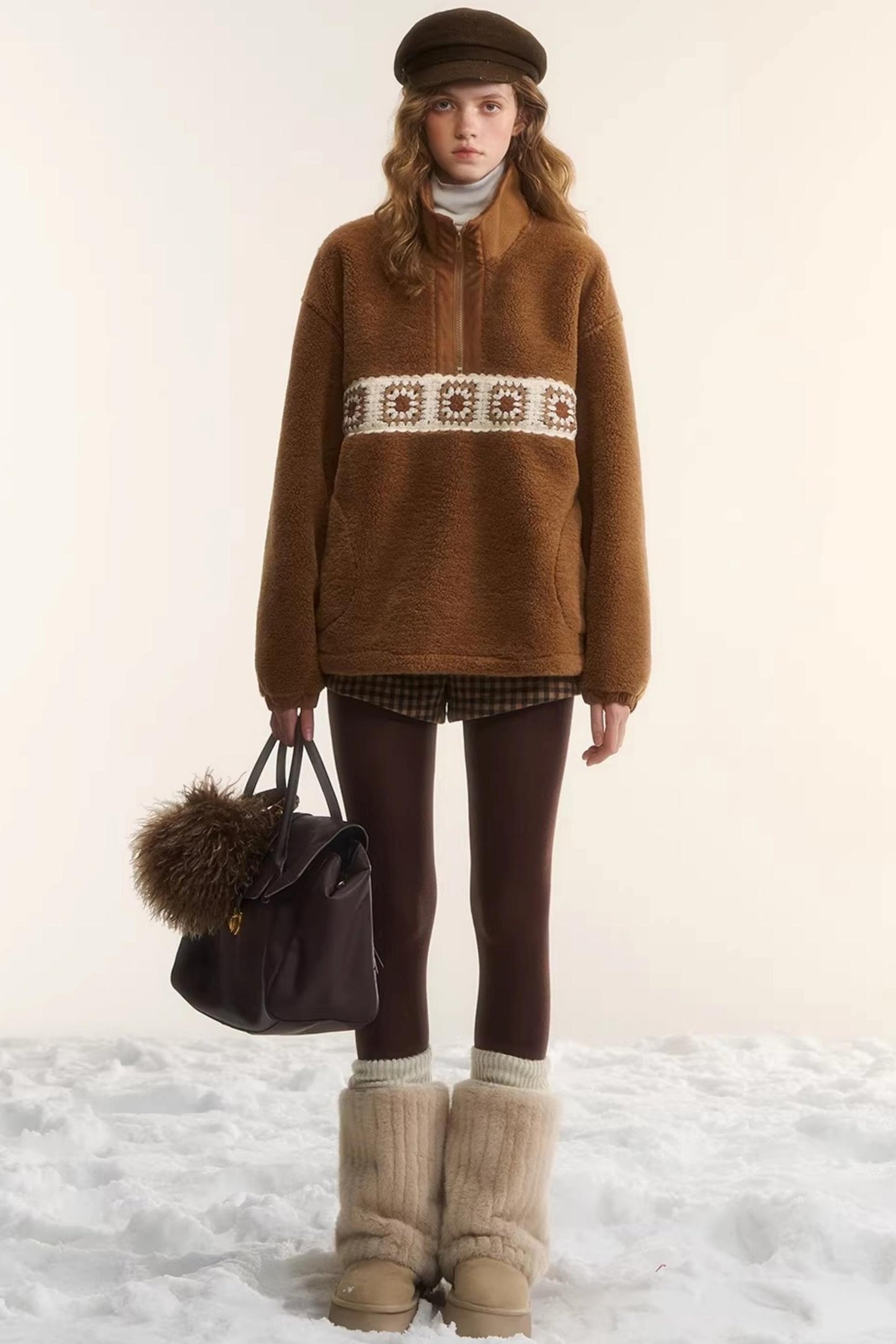 Crochet Floral Patchwork Jacket