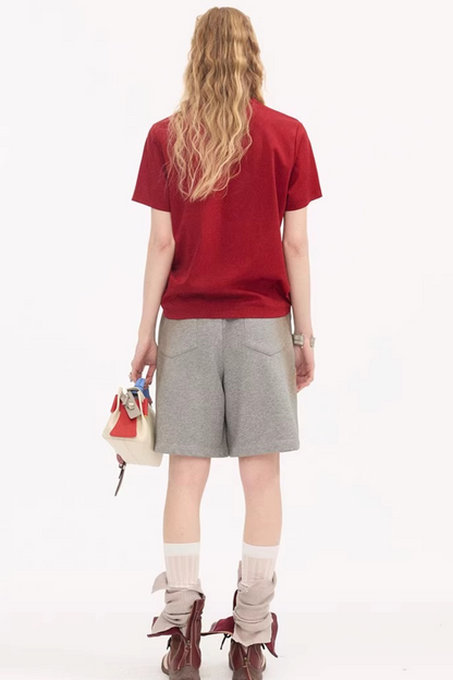 Cartoon Animal Distressed Pants