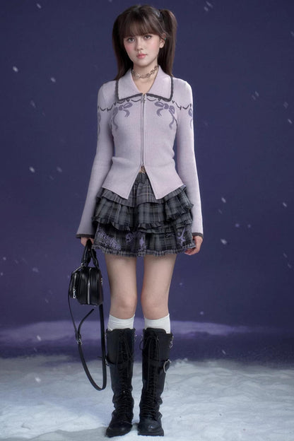 Sweet Taro Knit Cardigan