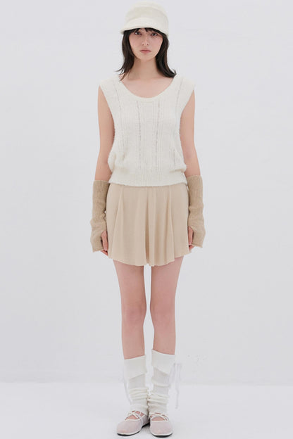 Korean Pleated Midi Skirt