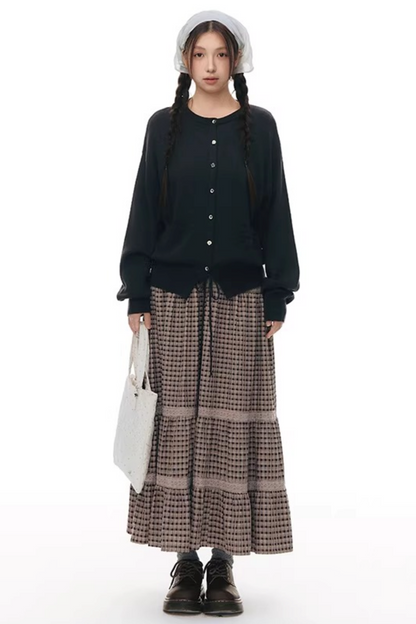 Patchwork Lace A-Line Skirt