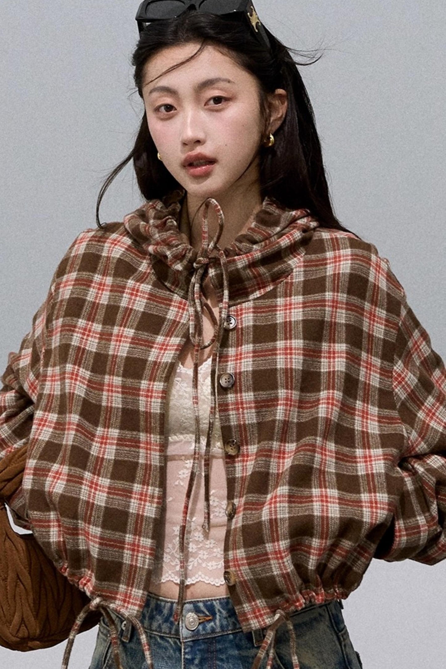 Texture Check Wool Jacket