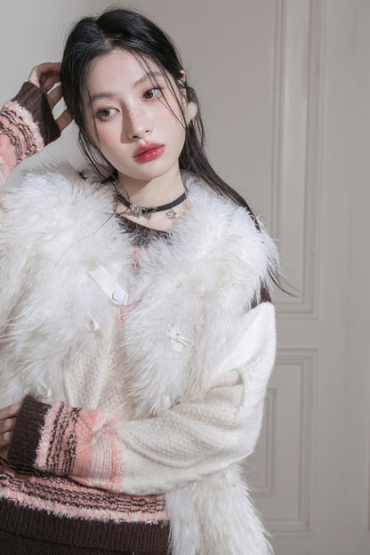 Cedar Milk Eco-Friendly Fur Vest