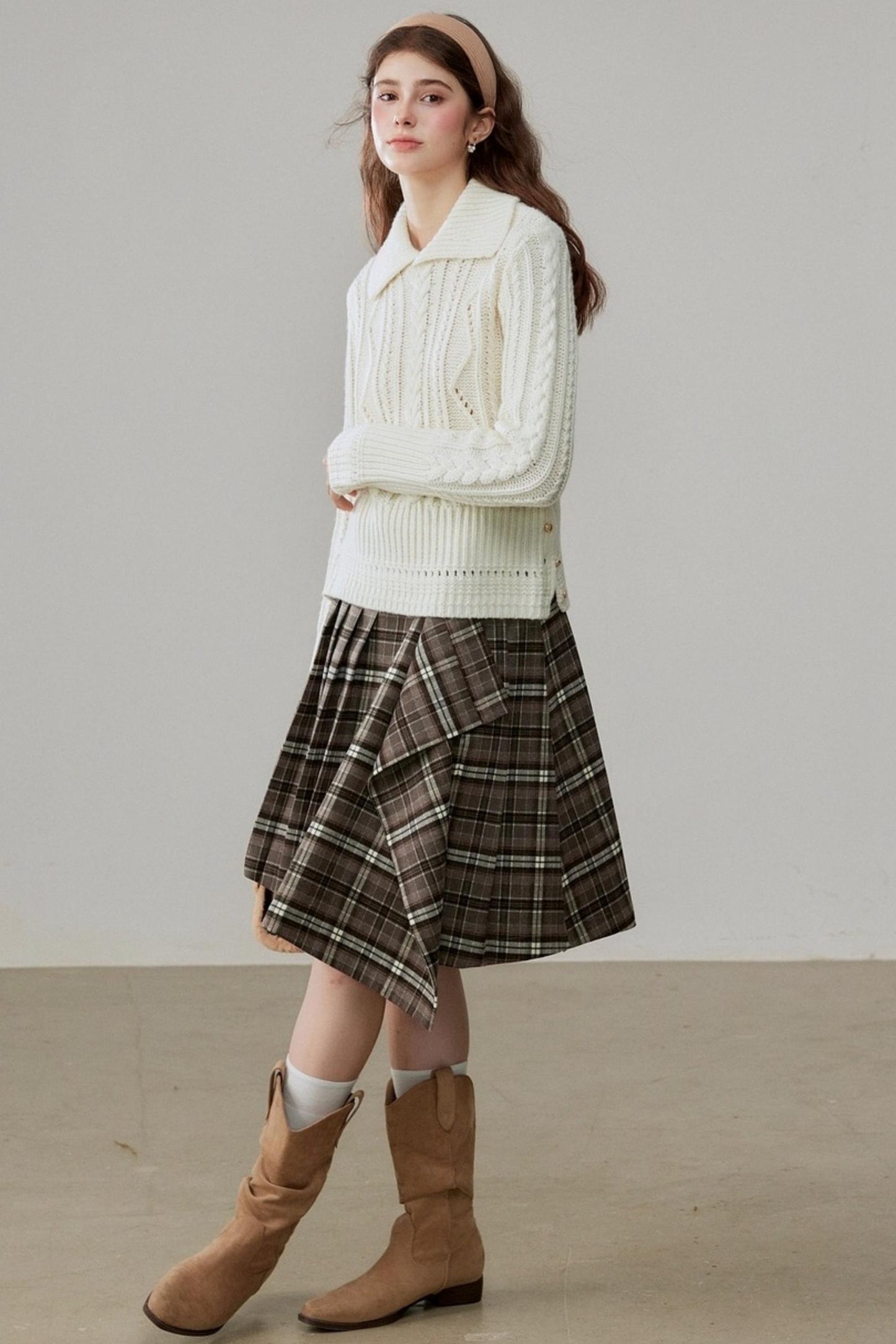 Lapel Wool Knit Top