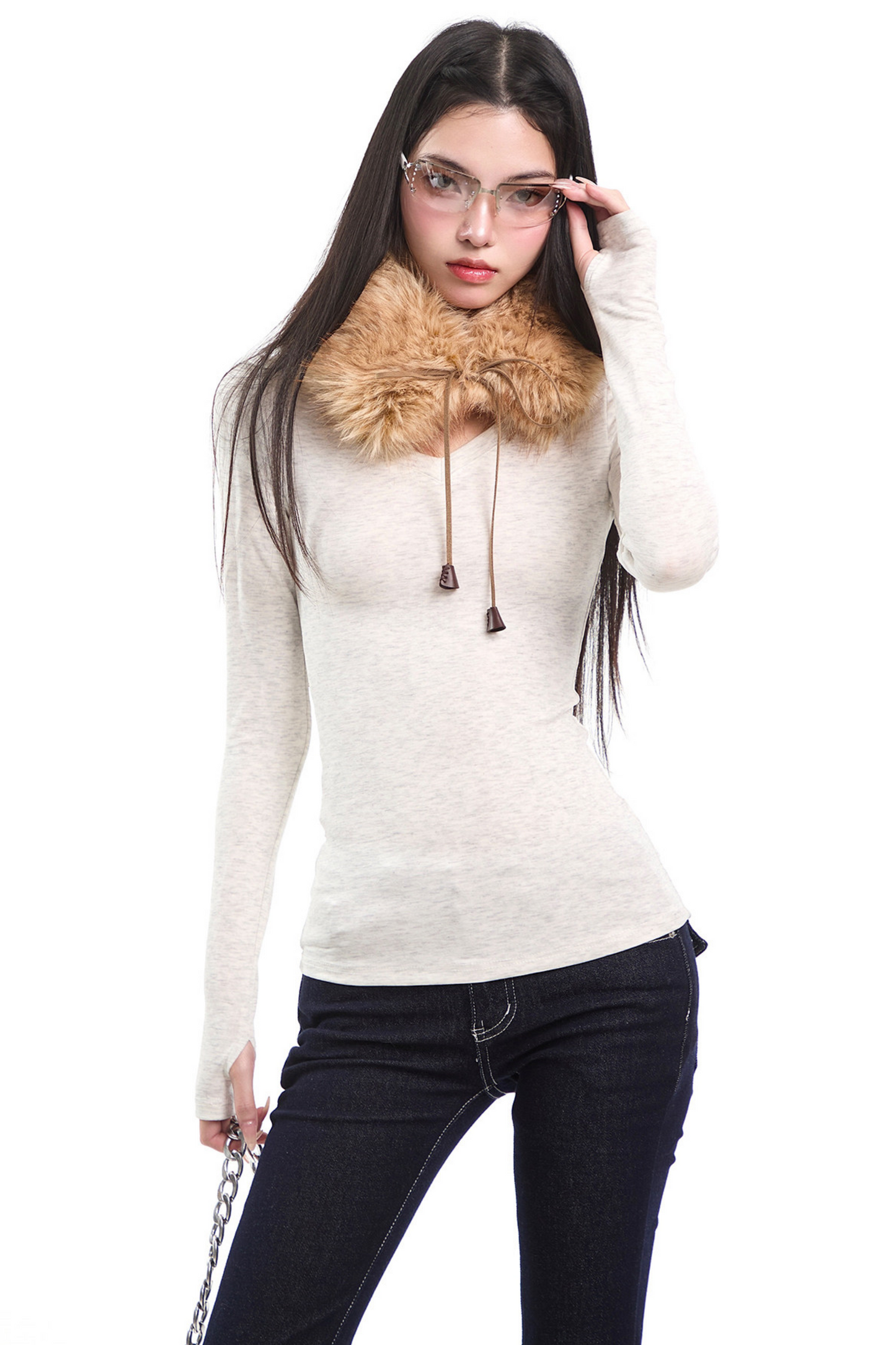 Floral Gray Knit Top