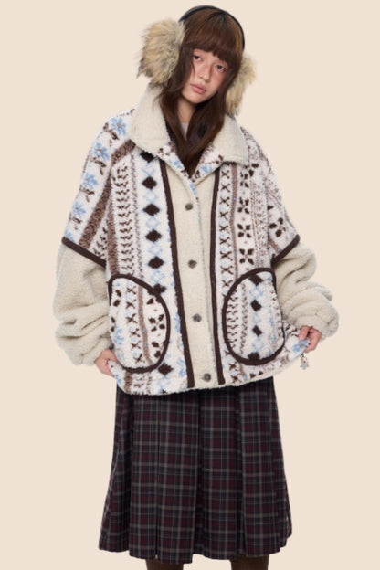 Ethnic Polar Fleece Jacket