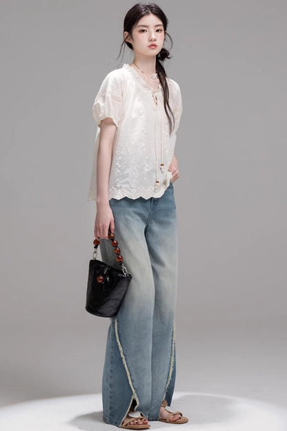 Apricot Lace Bubble Tee