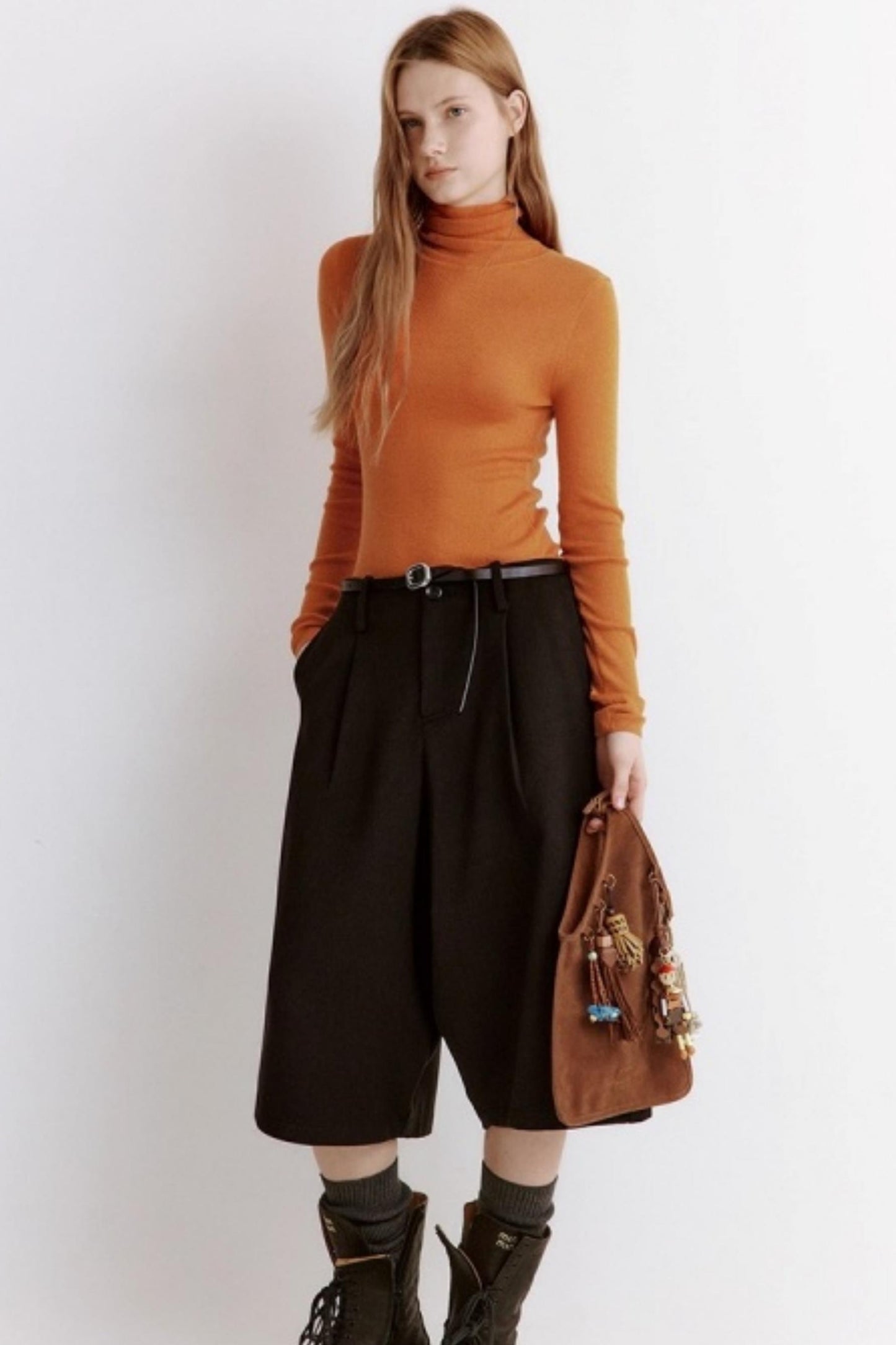 High Neck Slim Knitted Sweater