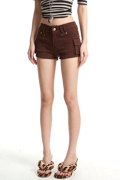 Cargo Pocket Denim Shorts