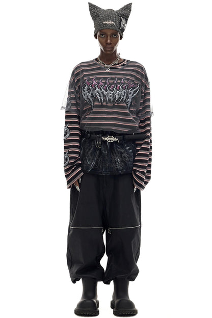 Striped Two Piece T-Shirt Set