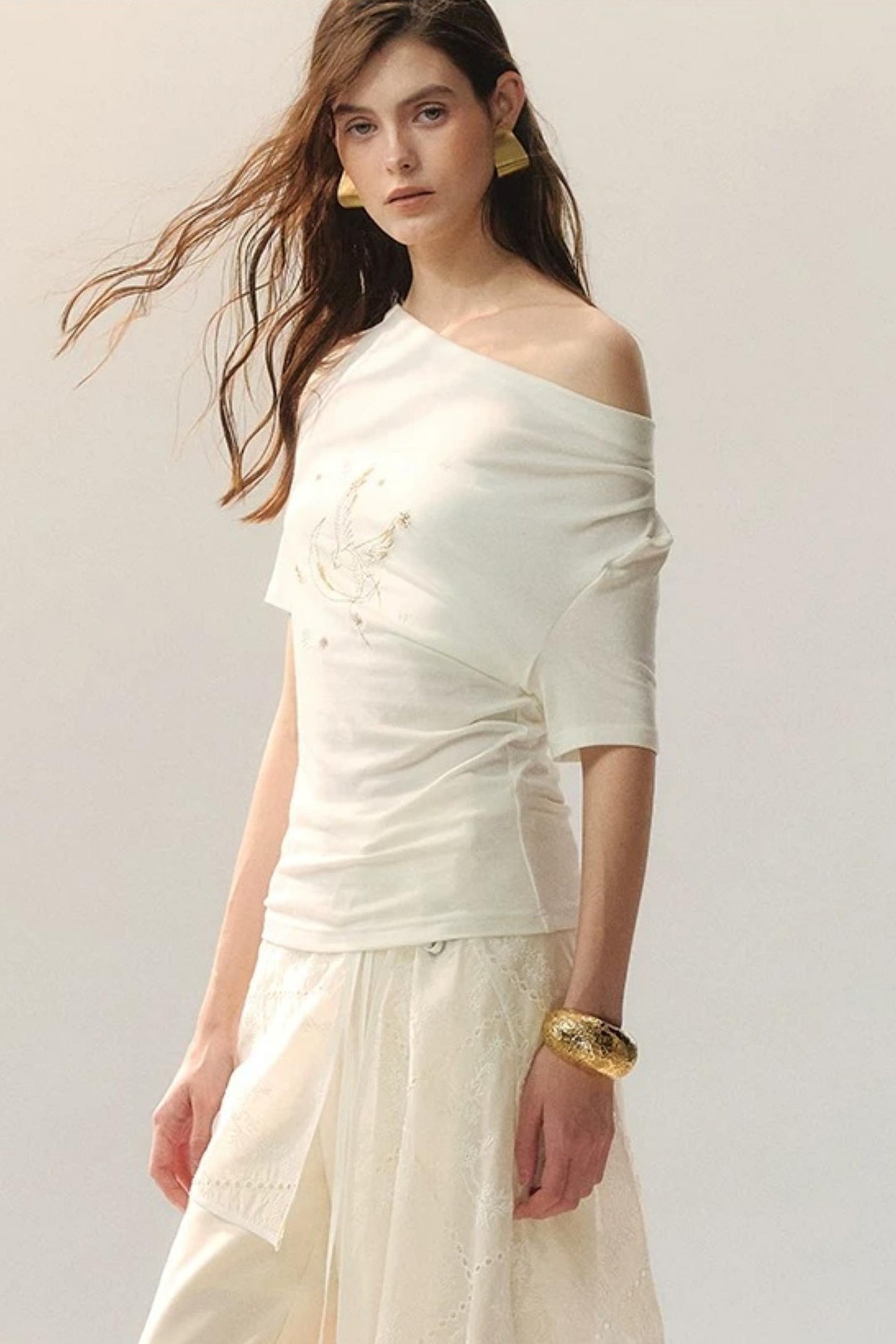 Asymmetric Beaded Bird Top