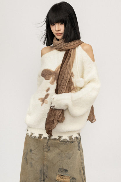 Loose Fit Butterfly Sweater