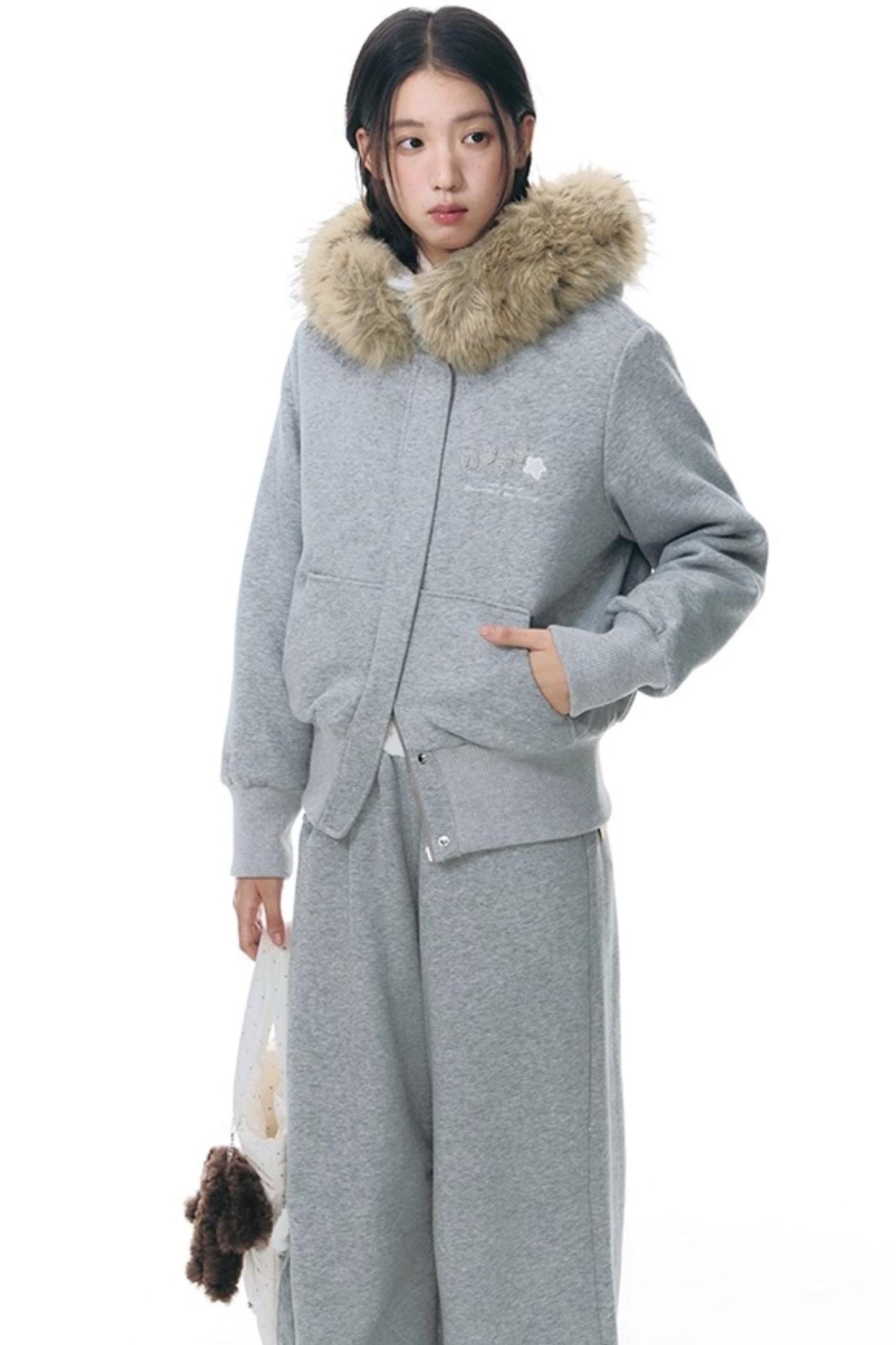 Plush Waistband Wide-Leg Pants