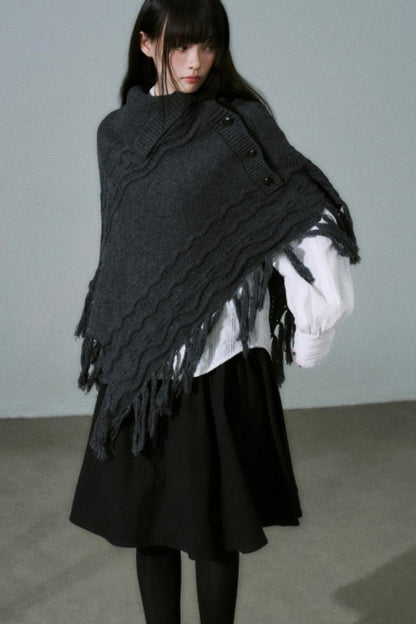 Lost Forest Wool Shawl Cape