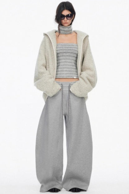 Classic Wide-Leg Fleece Sweatpants