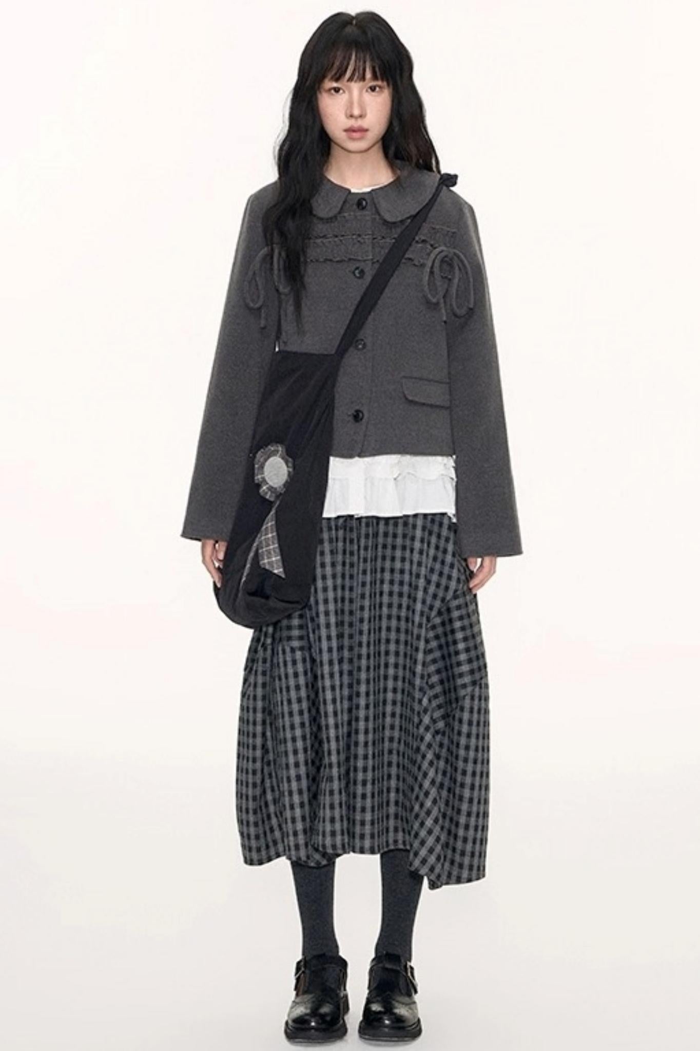 Original Cocoon Plaid Culottes Pants