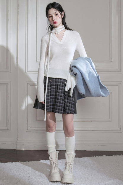 Wool Sequin Embroidered Top