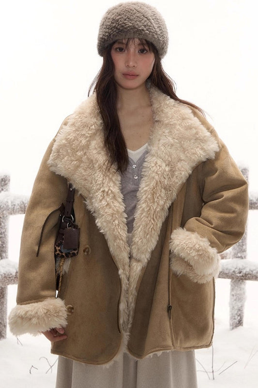 Reversible Leather Fur Coat