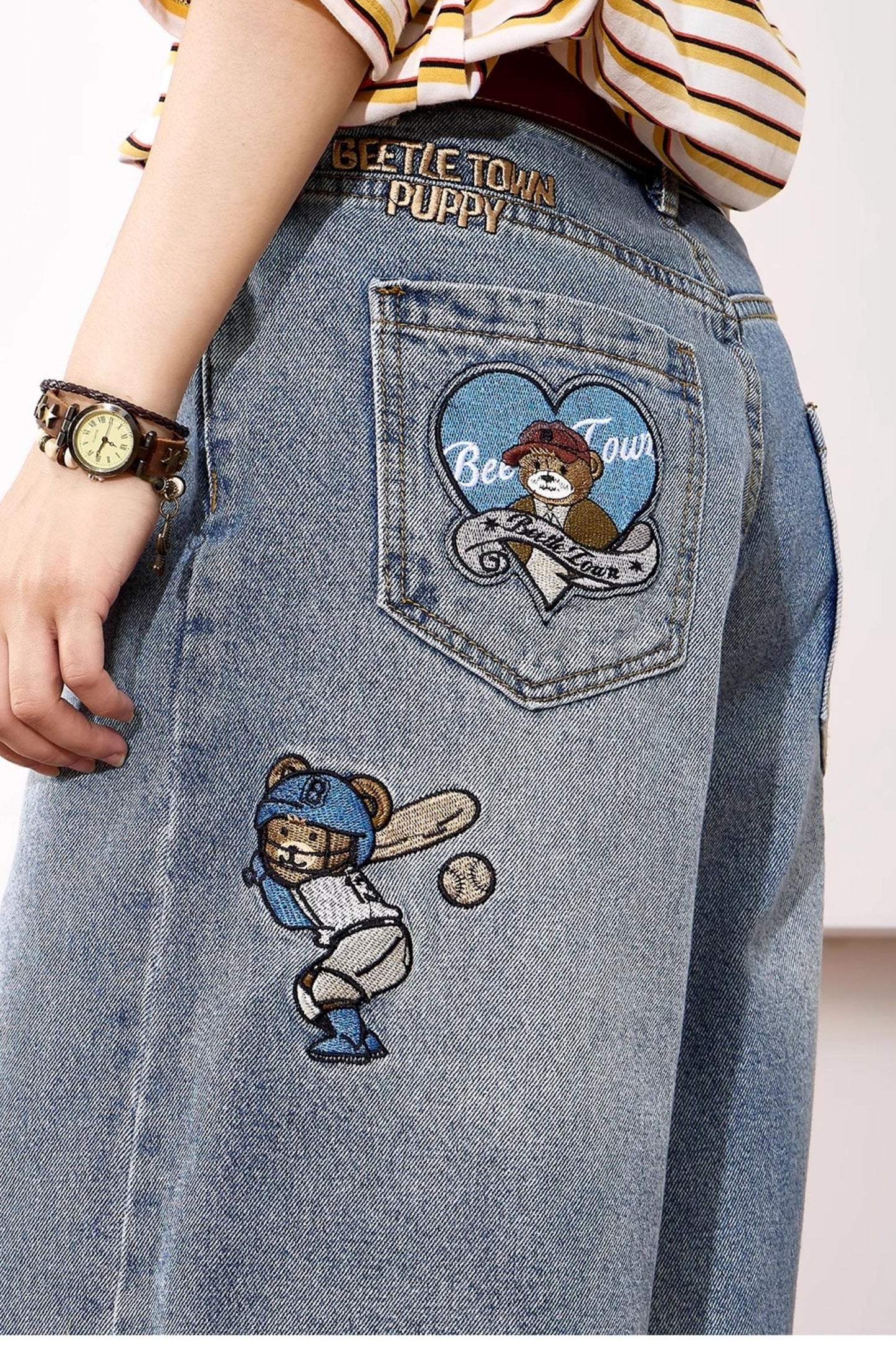 High-Waisted Denim Shorts