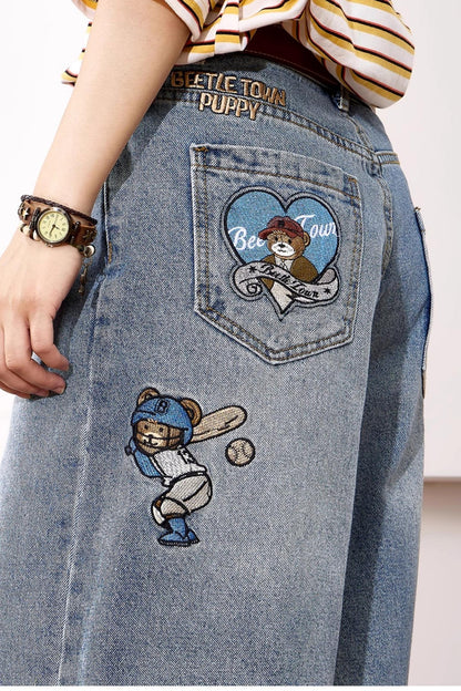 High-Waisted Denim Shorts